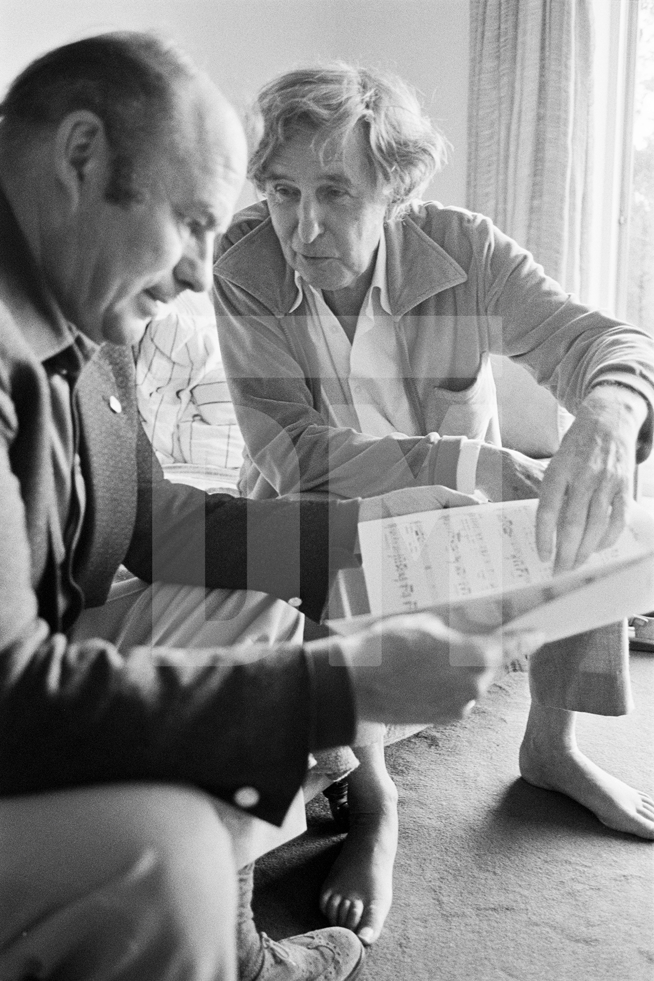 Julian Bream with Sir Michael Tippett, Wiltshire. August 1981 by Daniel Meadows