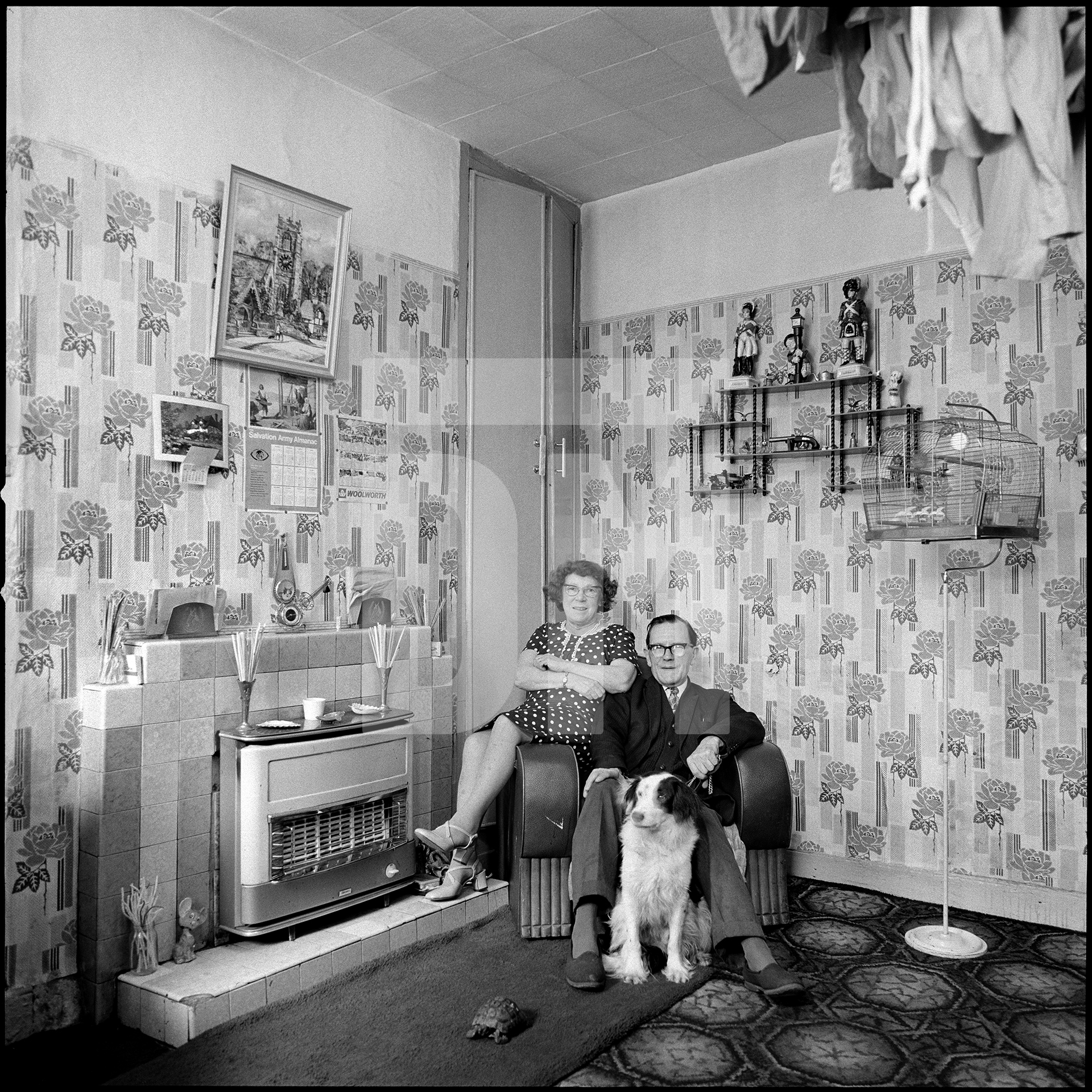 “Barry and Bill” (identified by the Craddock family, 1996). Residents of June Street, Salford. 1973 by Daniel Meadows