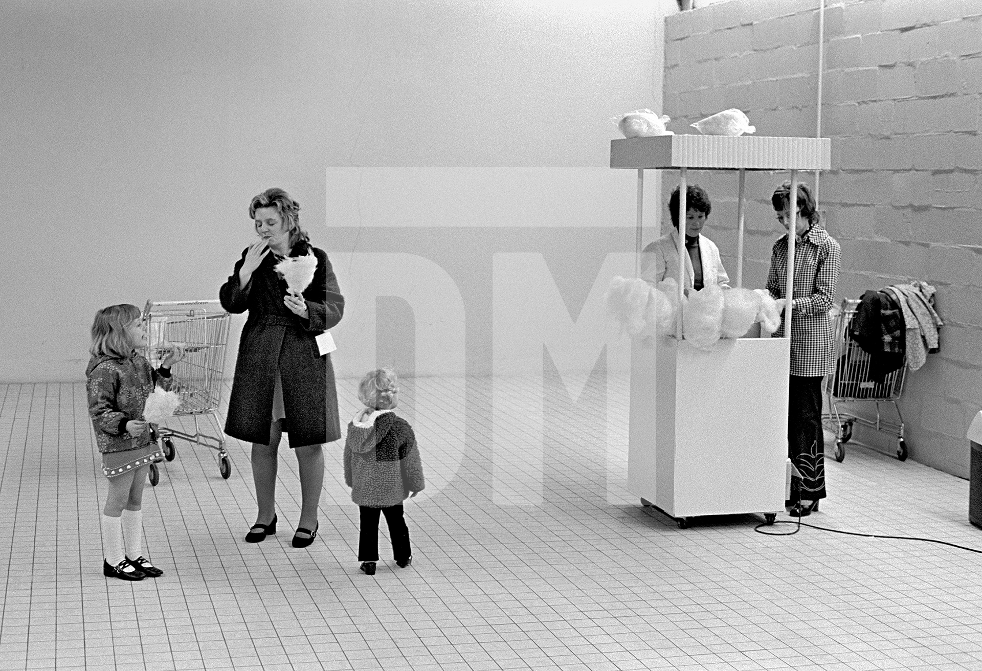 Opening of a hypermarket, Telford New Town, Shropshire. February 1974 by Daniel Meadows