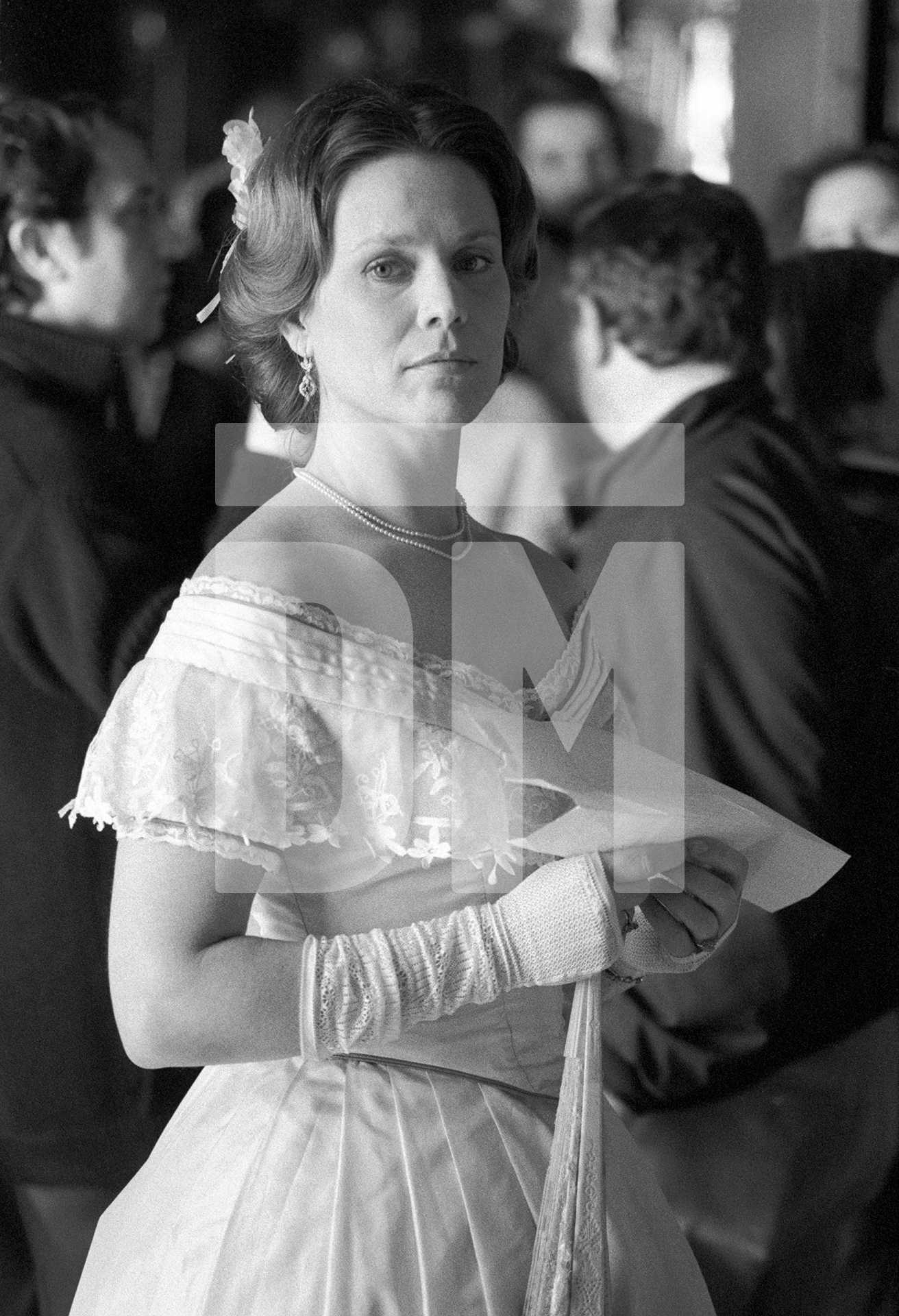 Marthe Keller [Mathilde Wesendonck] on the set of 'Wagner'. Vienna 1982 by Daniel Meadows