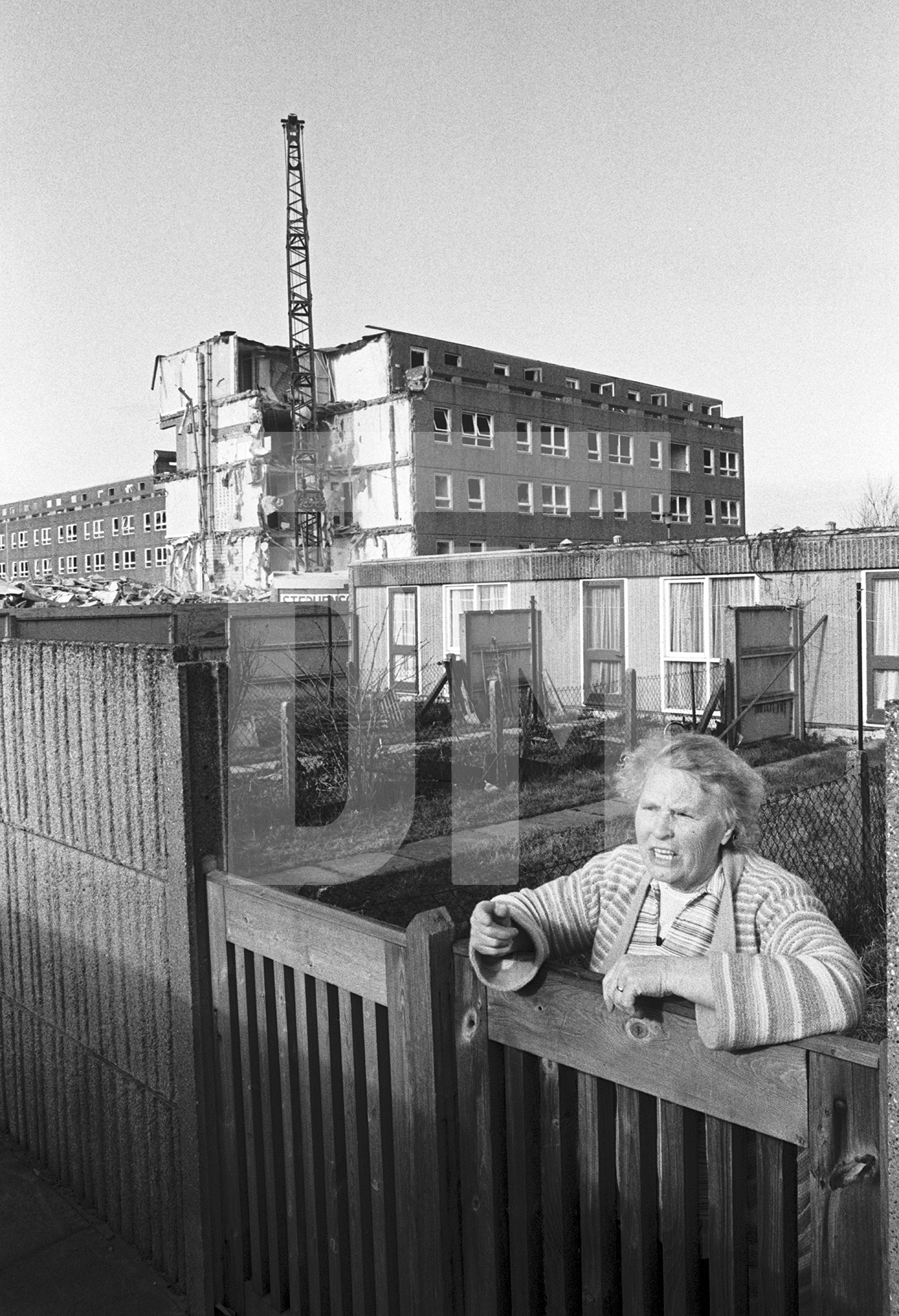 Demolition of Bessemer Park, Spennymoor, Co. Durham. February 1983 by Daniel Meadows