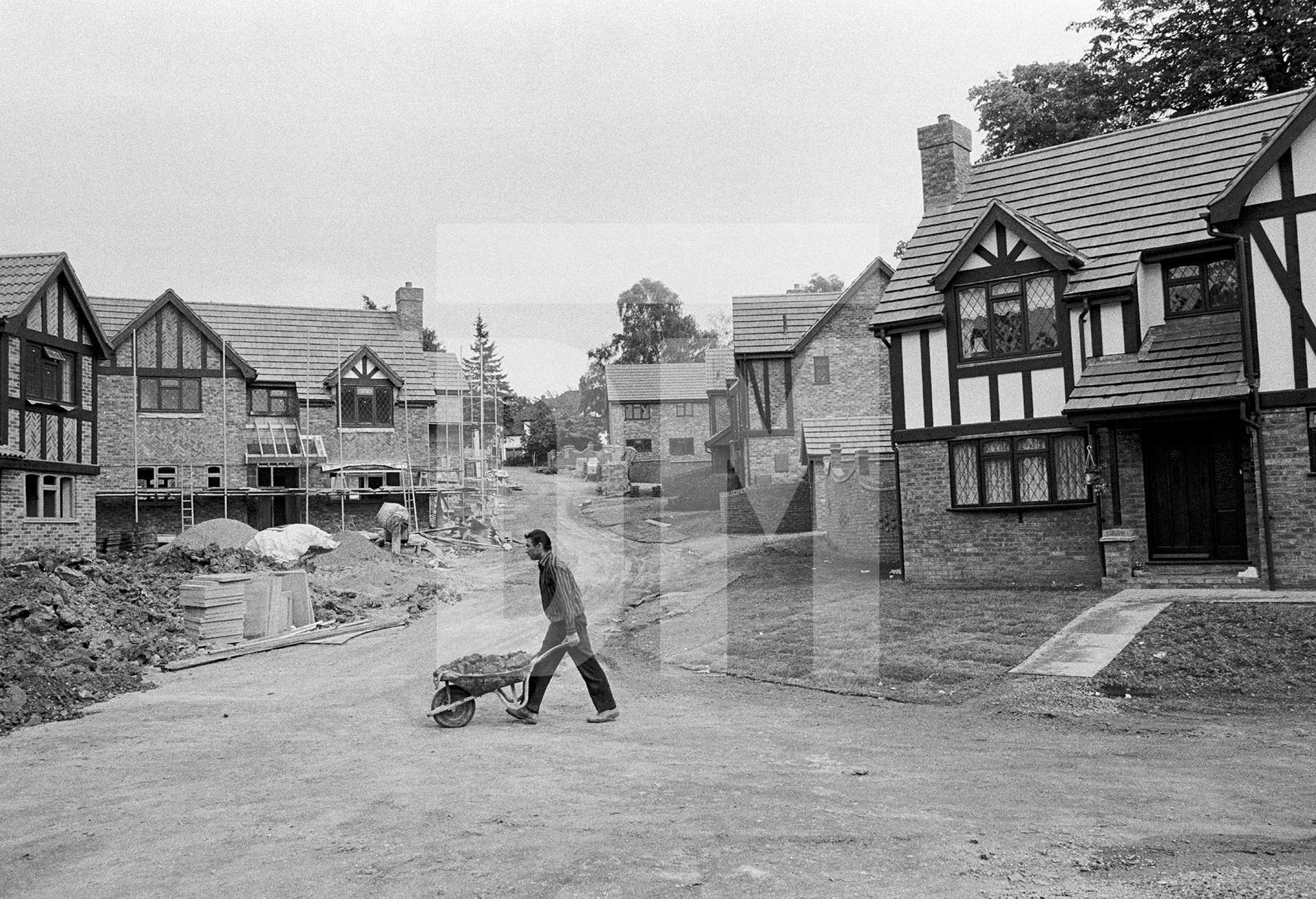 New Bovis Tudorbethan homes, Shortlands, Bromley. July 1984 by Daniel Meadows