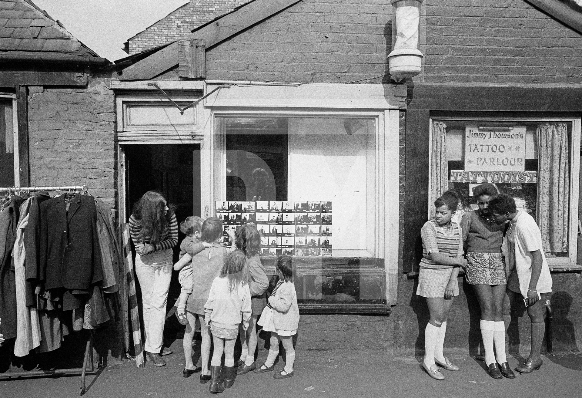 The Free Photographic Shop at no.79B Greame Street, Moss Side, Manchester. February-April 1972 by Daniel Meadows