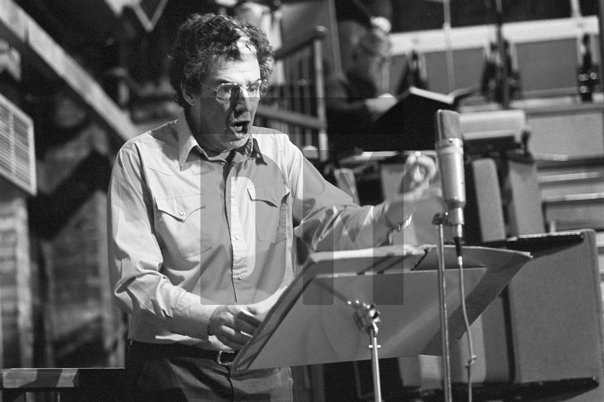 Audio Recording. Soloist John Shirley-Quirk [in multiple roles: Elderly Fop, Old Gondolier, Hotel Manager, Barber, Player King, Dionysus]. Elstree Studios, 29 December 1980 by Daniel Meadows