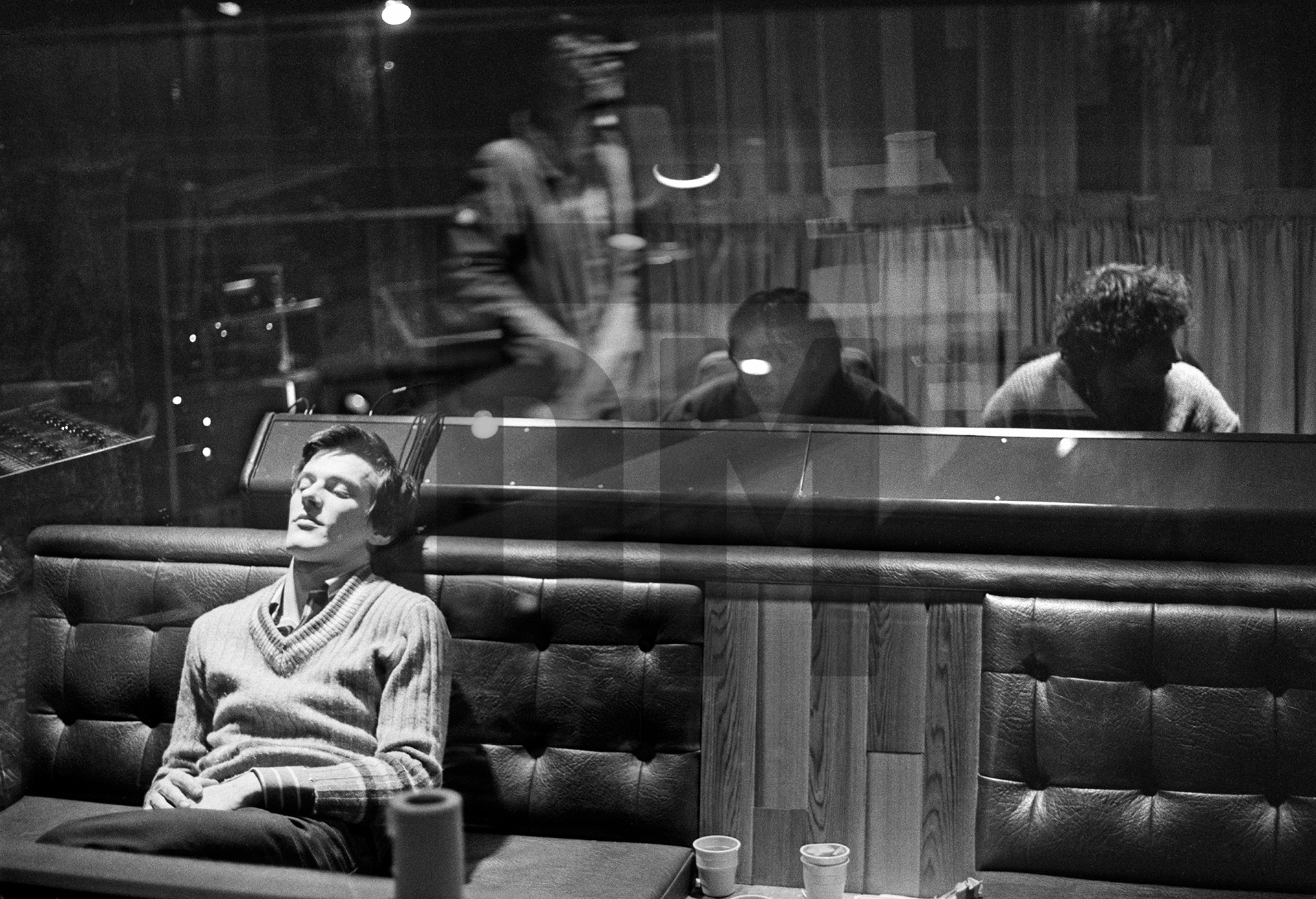 Stephen Morris, drummer with Joy Division, in Pennine Sound Studio, Oldham. January 1980 by Daniel Meadows