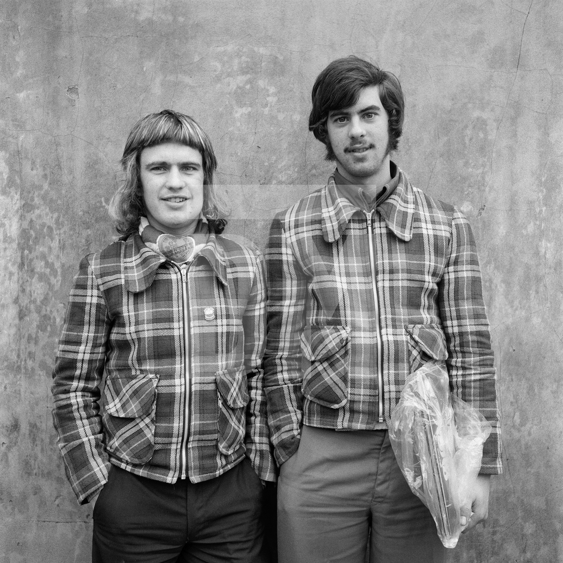 Identified as: left James O’Connor, right David Balderstone, Barrow-in-Furness, Cumbria. November 1974 by Daniel Meadows