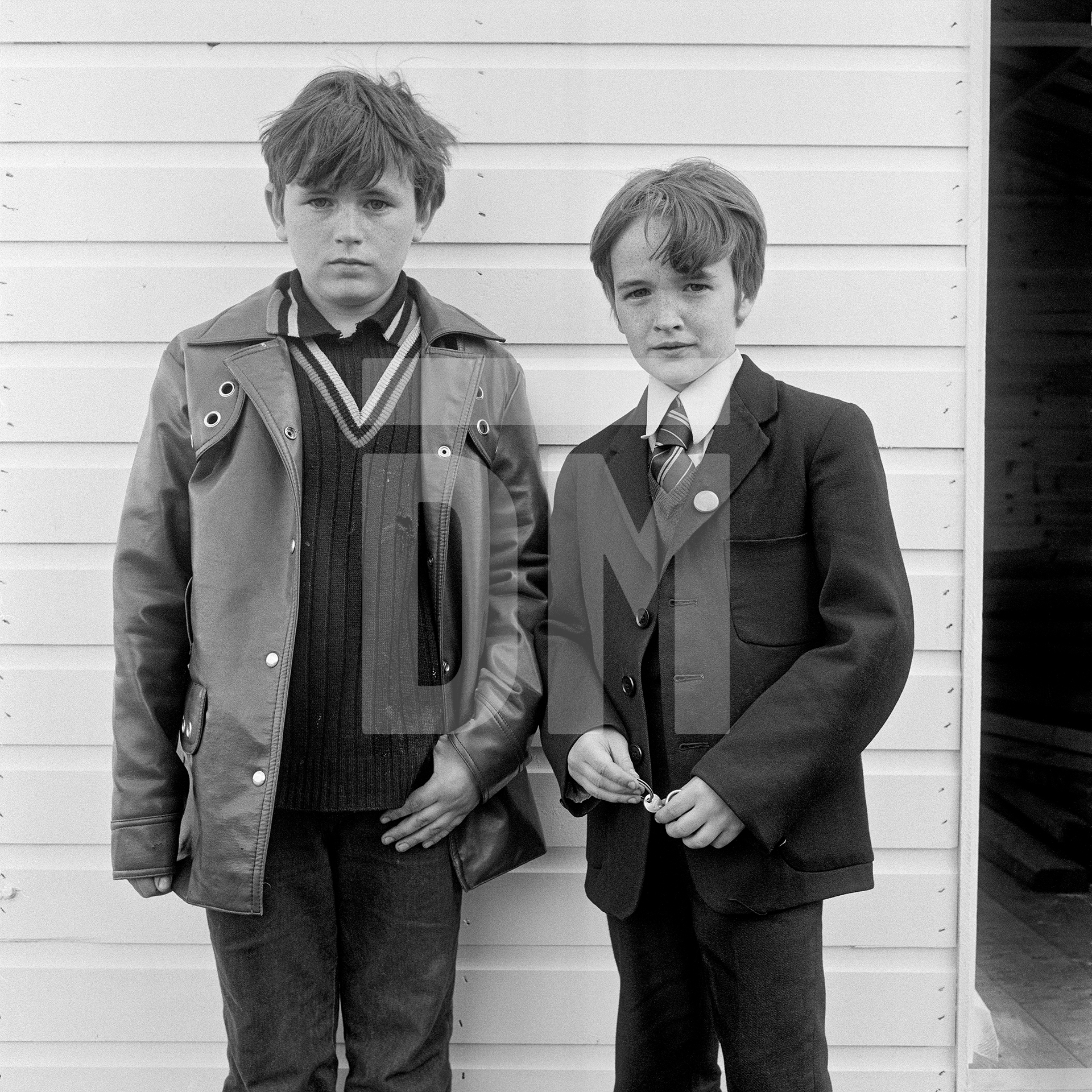 Identified as: the Weldrake brothers, left Steven, right Anthony, Hartlepool, Cleveland. September 1974 by Daniel Meadows