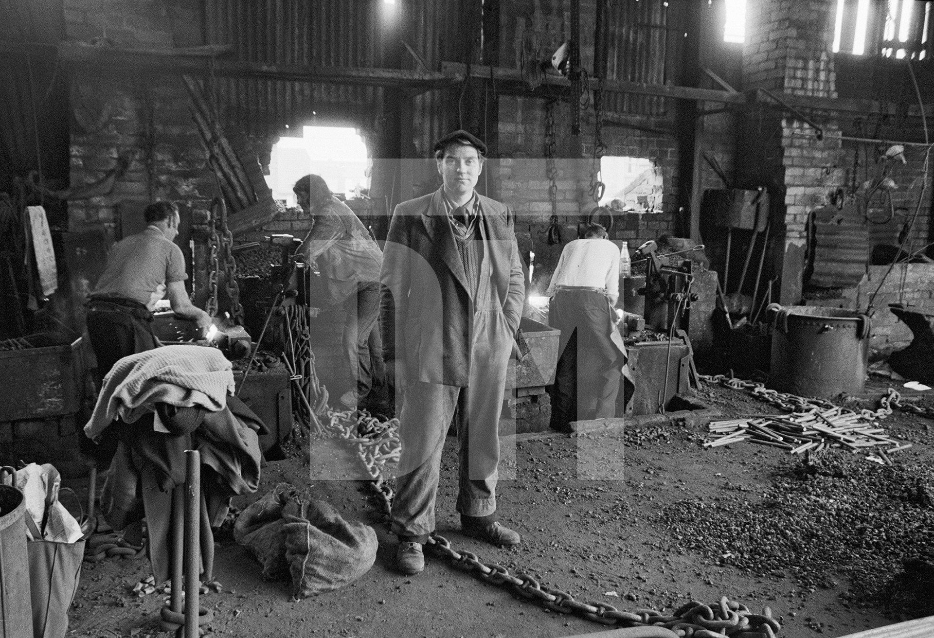 Robert William Bloomer, Noah Bloomer and Sons, chain shop, Cradley Heath, West Midlands. March 1974 by Daniel Meadows