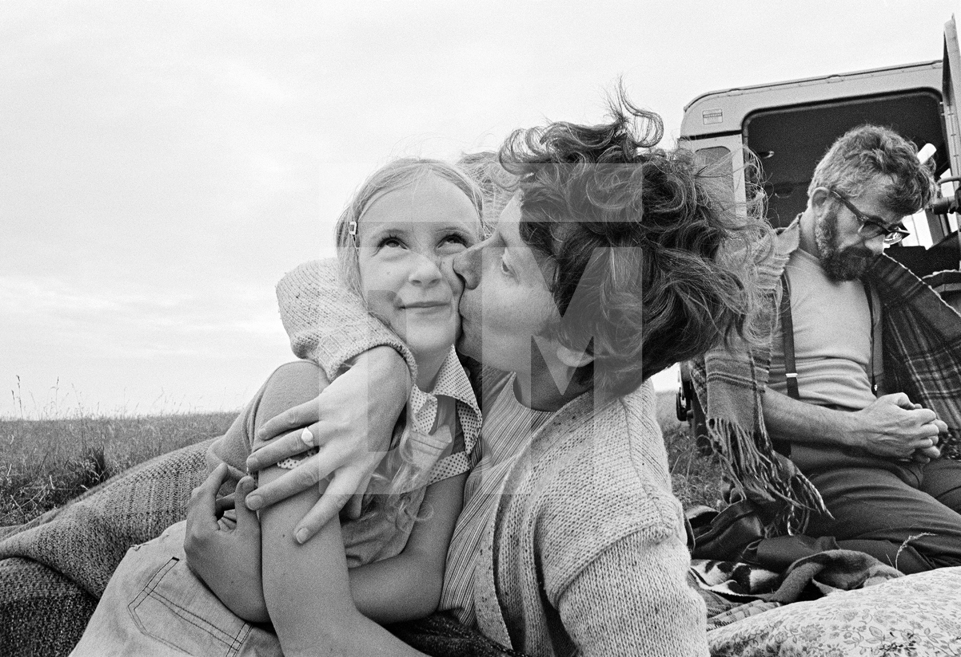 Stanley Graham, mill engineer, with wife Vera and daughter Janet enjoying a weekend picnic. July 1976 by Daniel Meadows