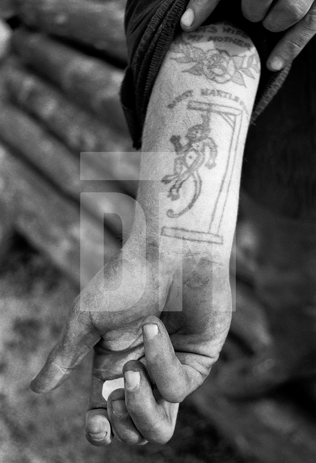Tattoo of the Hartlepool Monkey. Seaton Carew, Co. Durham. September 1974 by Daniel Meadows