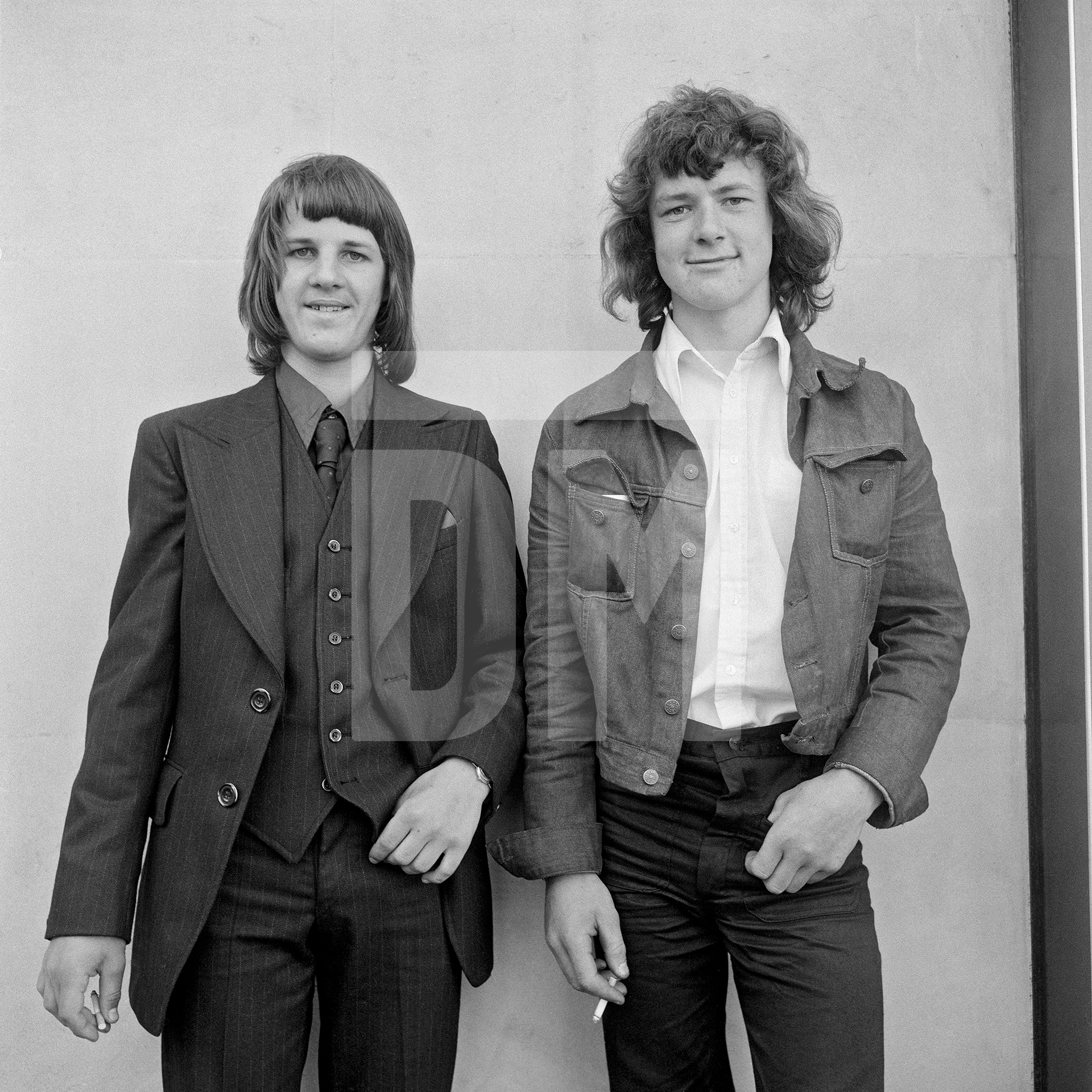 Left David Leigh, right Tommy Kemp, Southampton. May 1974 by Daniel Meadows
