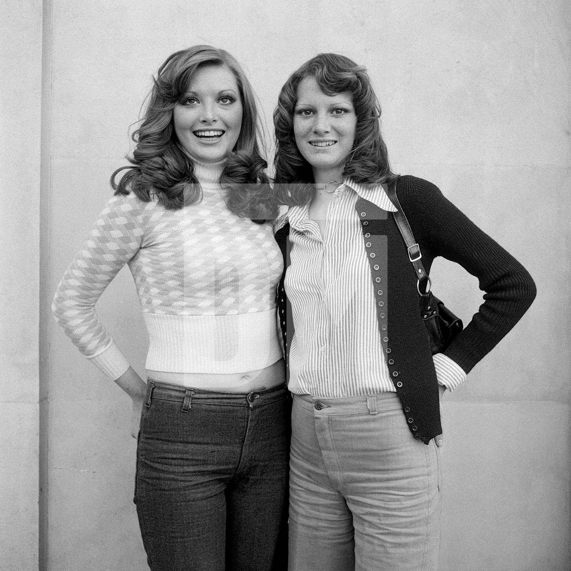 The Brasher sisters: left Lyn, right Stella, Southampton. May 1974 by Daniel Meadows
