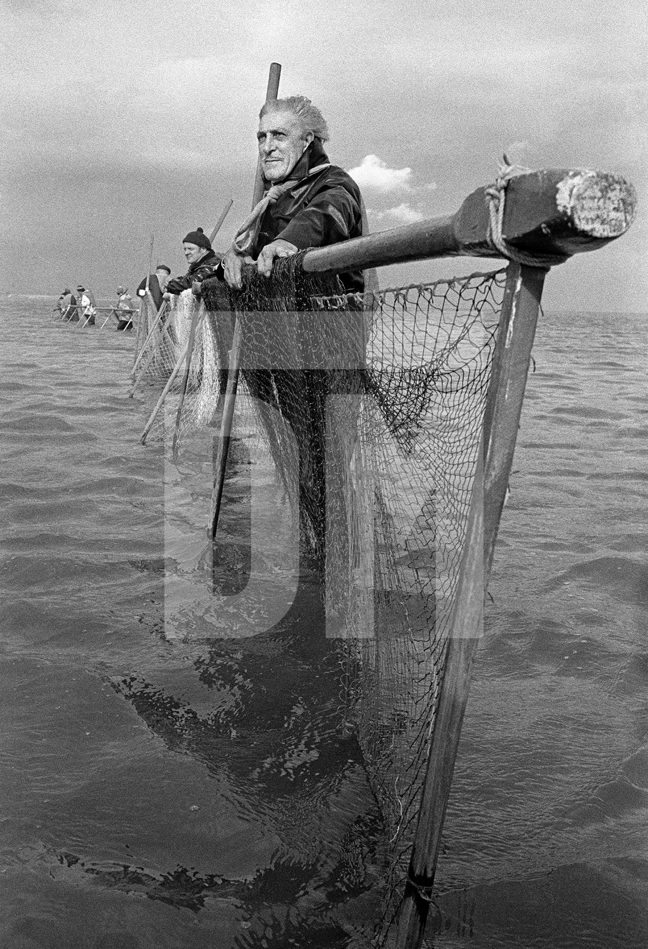 Haafnet fishing, near Port Carlisle, Bowness-on-Solway. September 1974 by Daniel Meadows