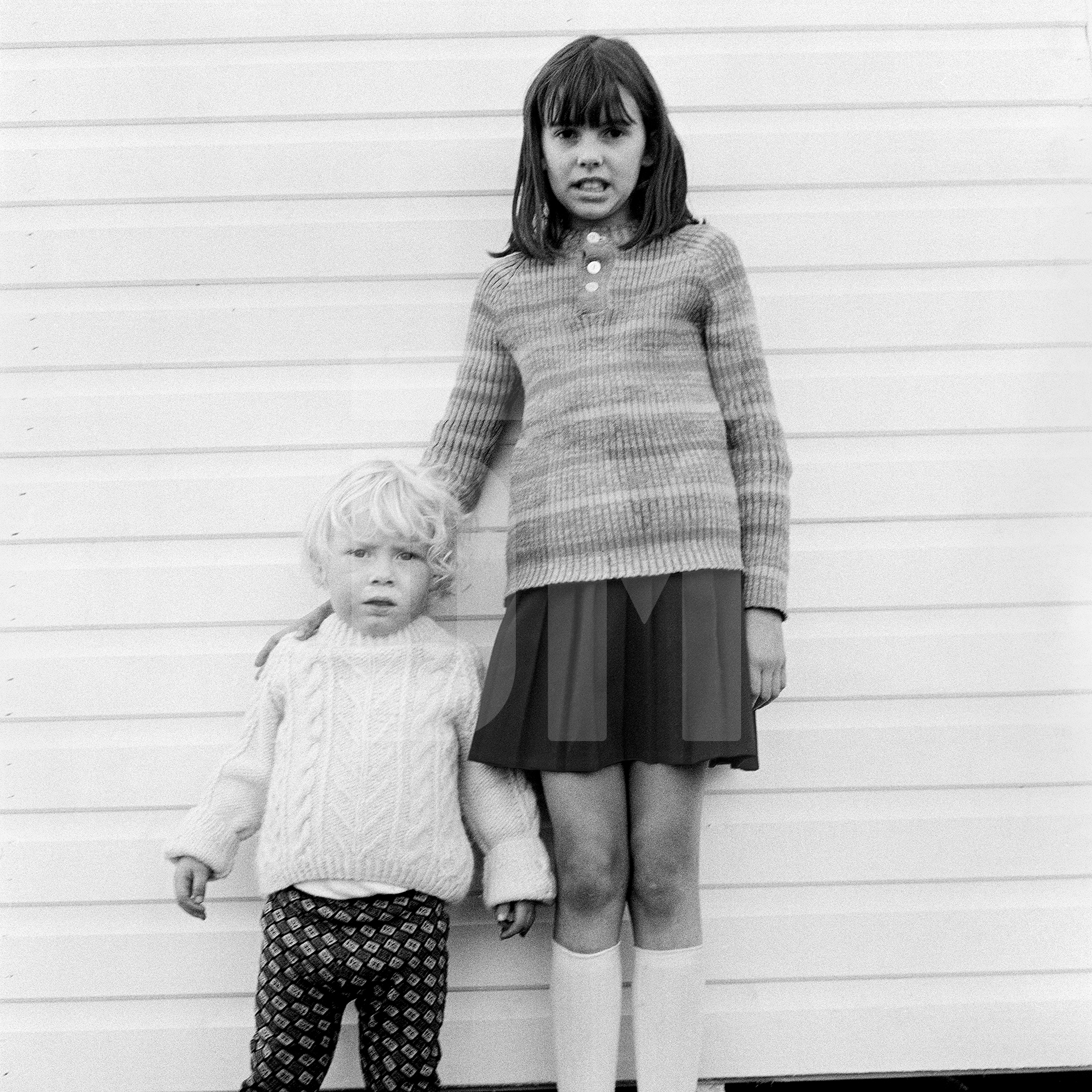Brother and sister, Martin and Debbie Pout, Hartlepool, Cleveland. September 1974 by Daniel Meadows