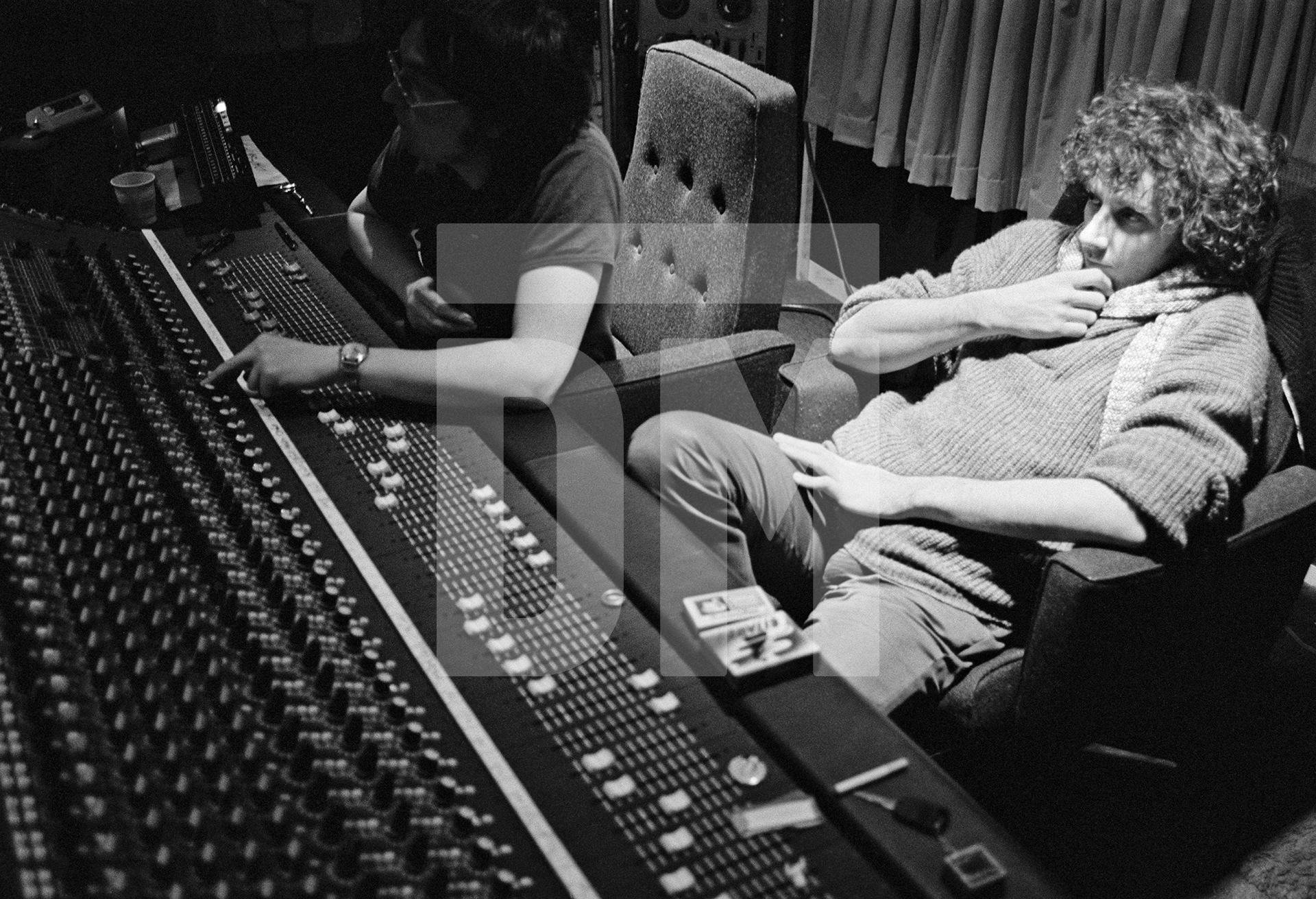 Martin Hannett, Factory producer of Joy Division records, at Pennine Sound Studio, Oldham. January 1980 by Daniel Meadows