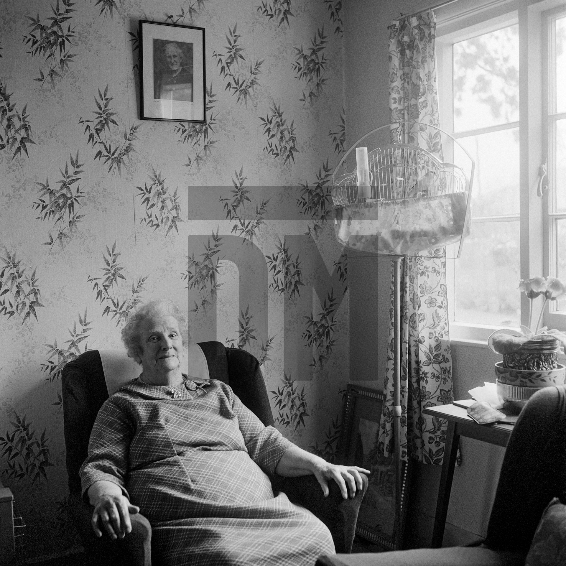 Mrs. Boxer Chandler, Great Washbourne, Gloucestershire. July 1974 by Daniel Meadows