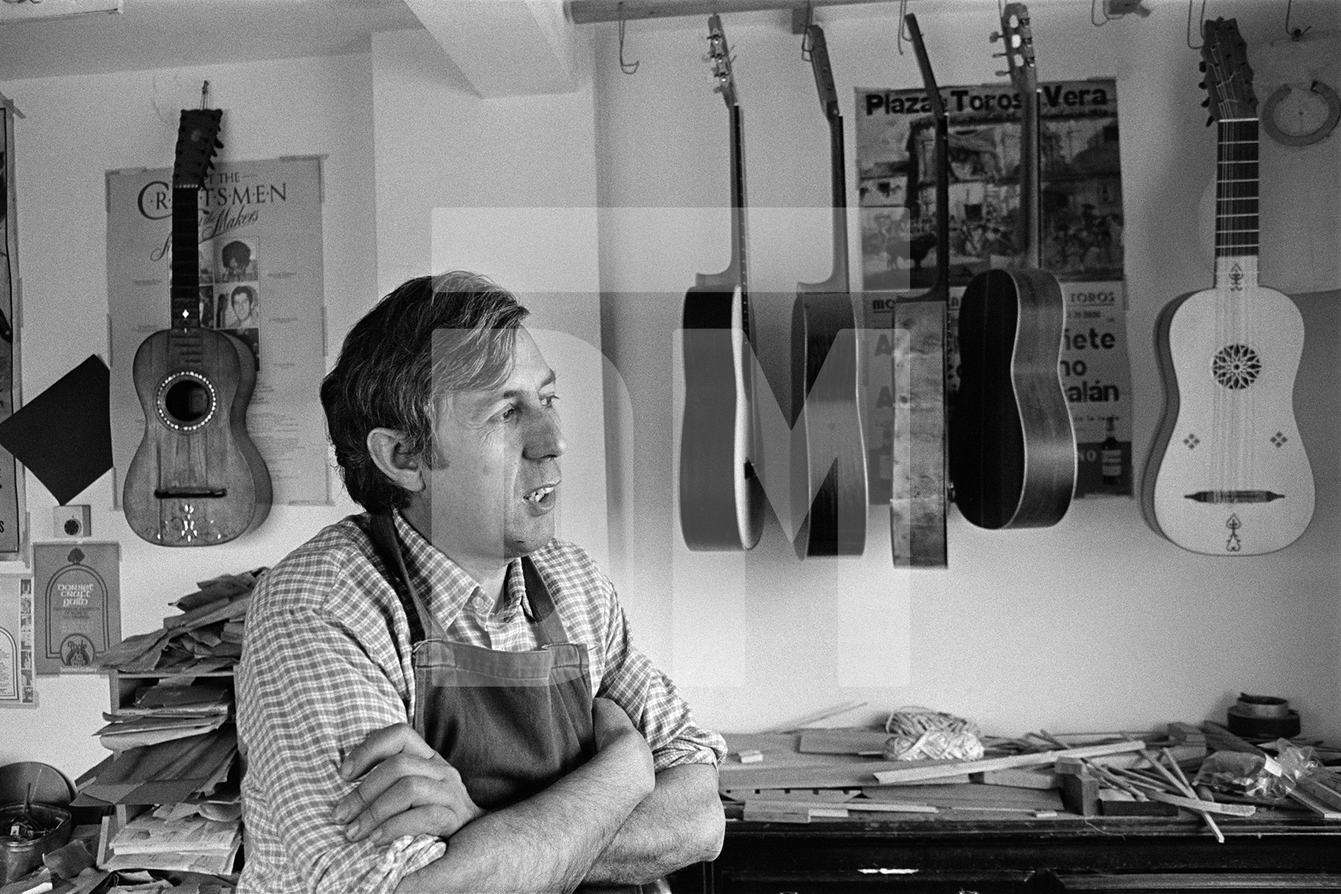 José Romanillos, guitar maker, Wiltshire. August 1981 by Daniel Meadows