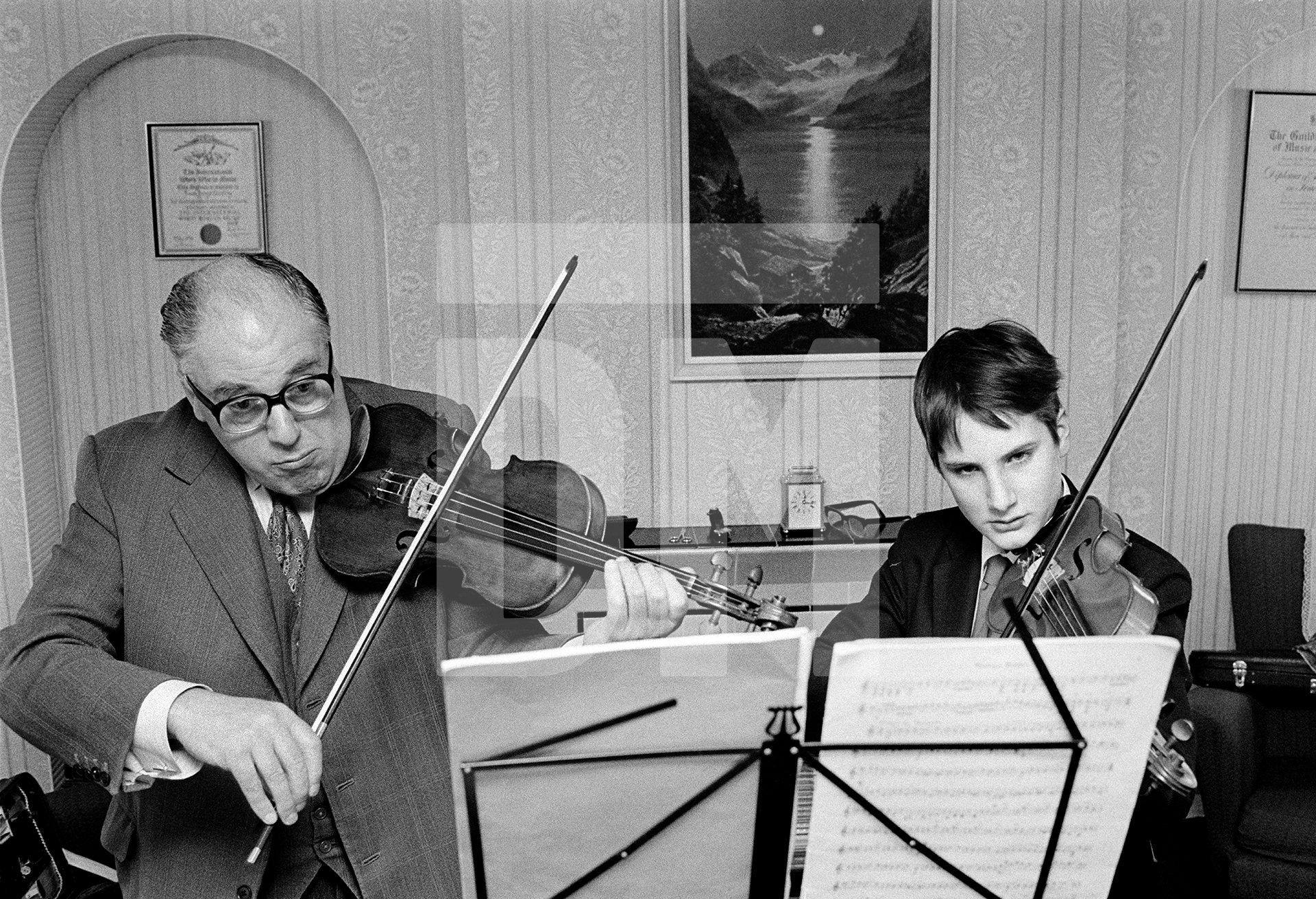 Sunday morning, private tuition, Bromley Common. January 1985 by Daniel Meadows