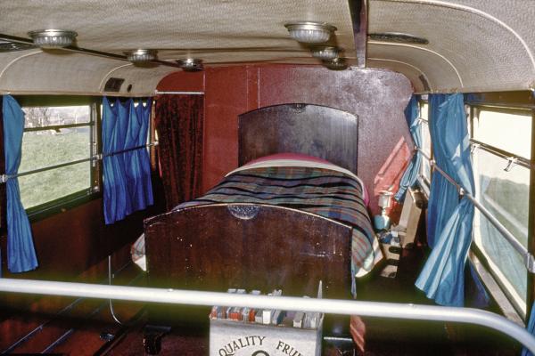 Free Photographic Omnibus, interior upstairs looking towards the rear. Birmingham, March 1974