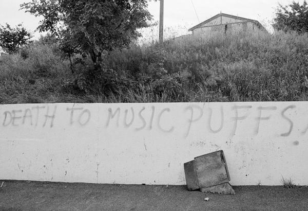 ‘Death to music puffs’, Burnley. August 1980