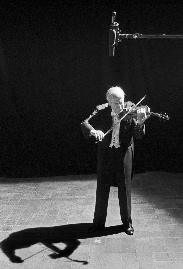 Yehudi Menuhin in 'Menuhin - A Family Portrait'. London. February 1989