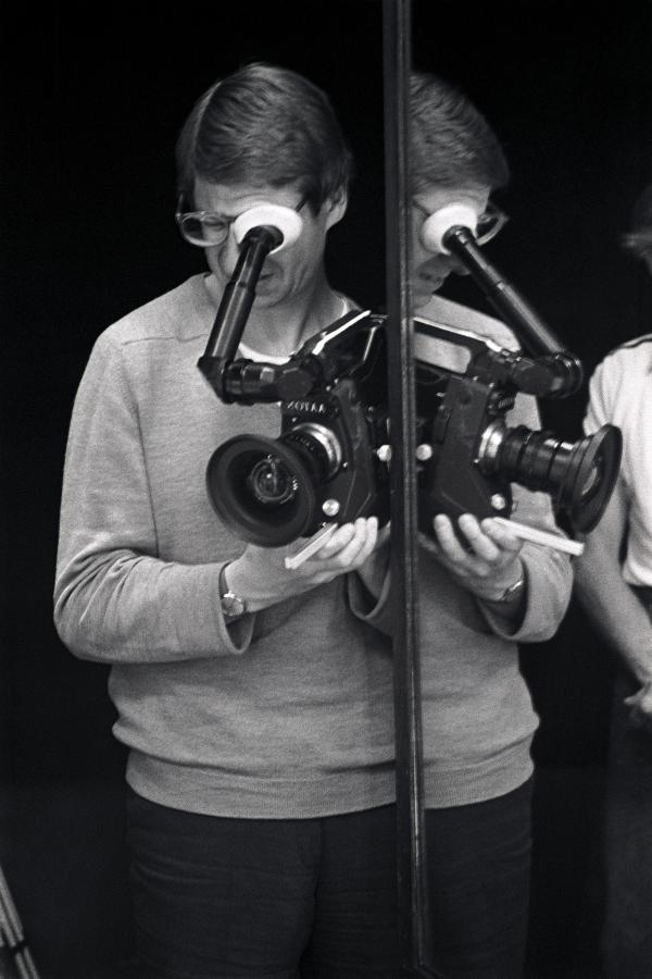 Tony Palmer, director and editor, filming Death in Venice the opera by Benjamin Britten. Elstree Studios, 5 June 1981
