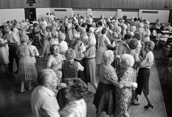 Age Concern Tea Dance, Spennymoor, Co. Durham. August 1981