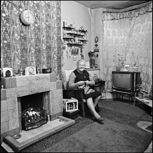 Mrs. Winter, resident of June Street, Salford. 1973