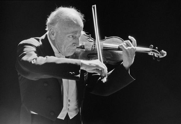 Yehudi Menuhin in 'Menuhin - A Family Portrait'. London. February 1989
