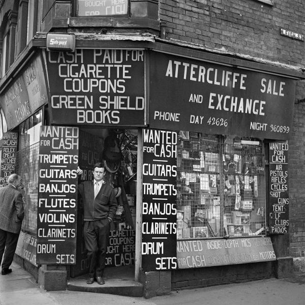 Attercliffe Sale and Exchange, Attercliffe Common, Sheffield, Yorkshire. October 1973