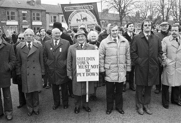 Demonstration against the closure of Shildon Wagon Works. 12 March 1983