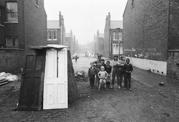 Bonfire night, Moss Side, Manchester. November 1972