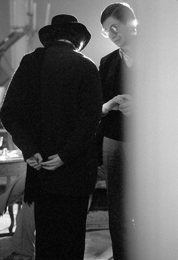 Vittorio Storaro [director of photography] and Tony Palmer [director] on the set of 'Wagner'. Vienna 1982
