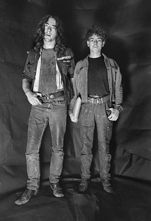 Hell’s Angels. Portrait from The Shop on Greame Street, Moss Side, Manchester. February-April 1972