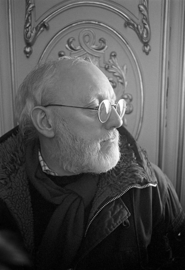 Charles Wood [screenwriter] on the set of 'Wagner'. Vienna 1982