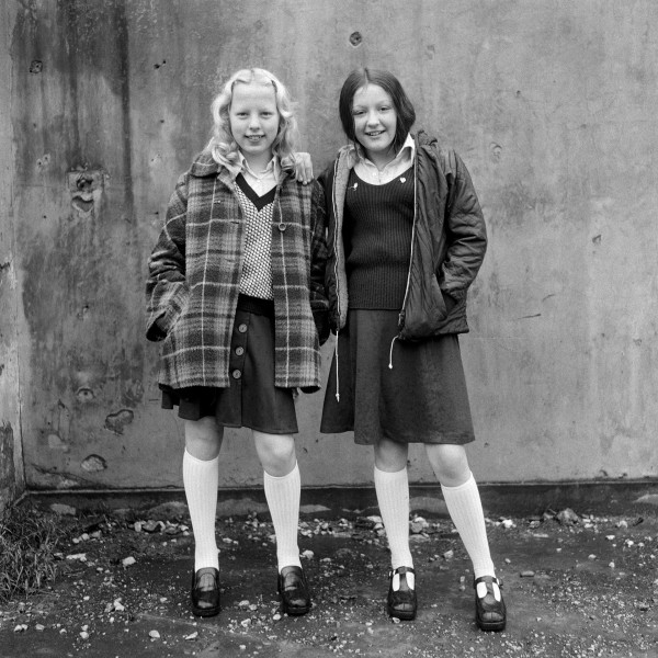 Friends, left Christine Staunton, right Christine Laughran, Barrow-in-Furness, Cumbria. November 1974