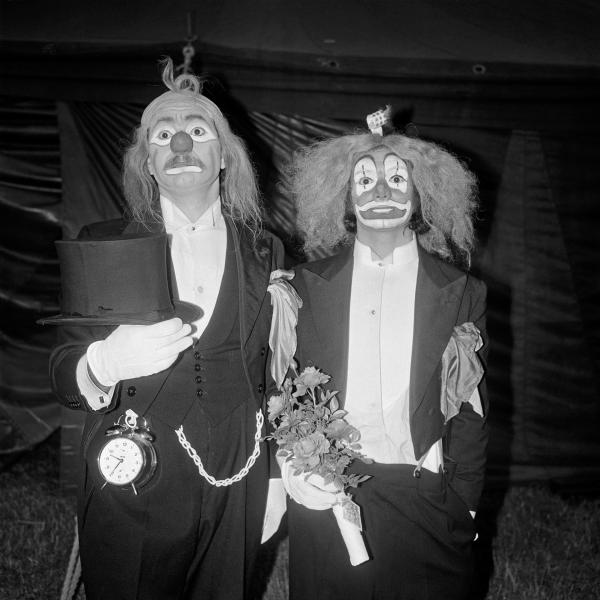 Clowns, Circus Hoffman, Weymouth, Dorset. July 1974