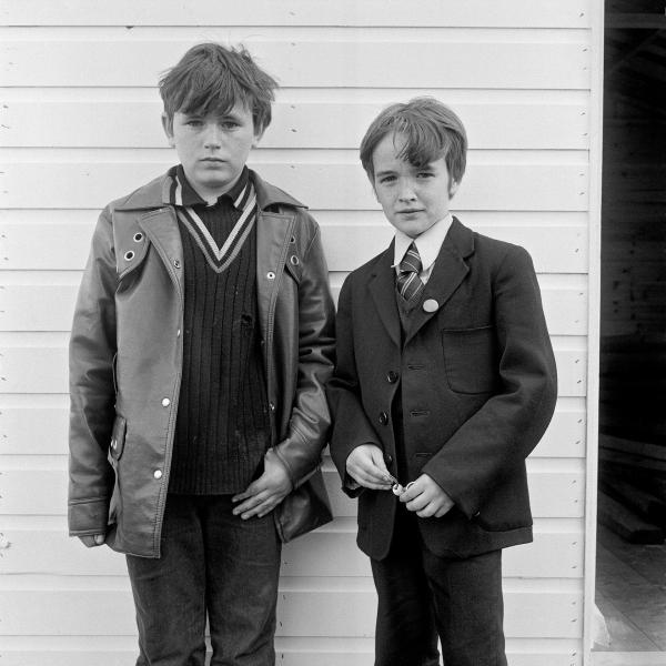 Identified as: the Weldrake brothers, left Steven, right Anthony, Hartlepool, Cleveland. September 1974