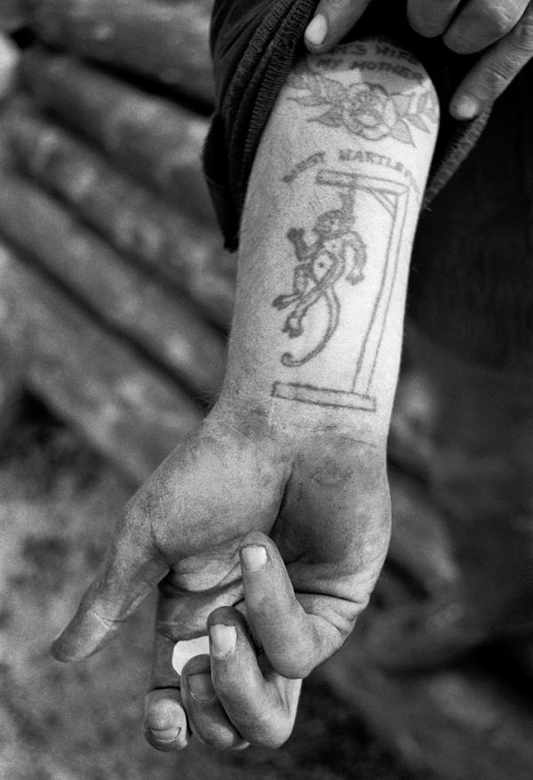 Tattoo of the Hartlepool Monkey. Seaton Carew, Co. Durham. September 1974