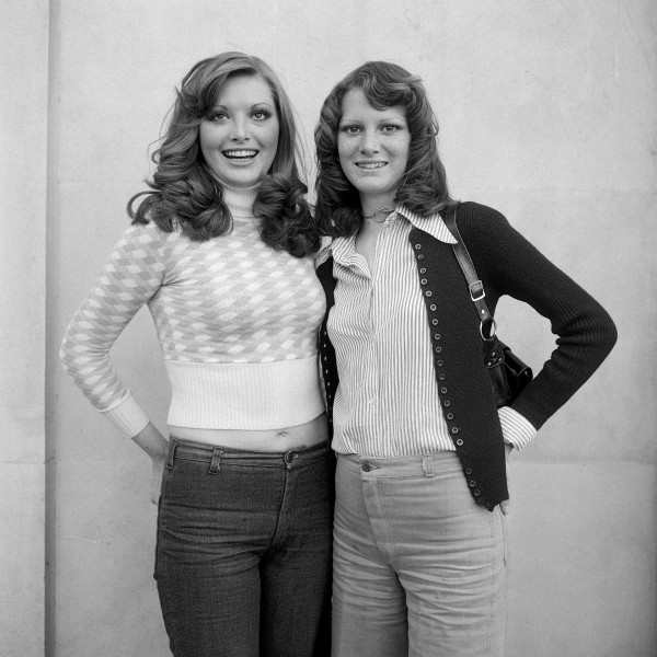 The Brasher sisters: left Lyn, right Stella, Southampton. May 1974