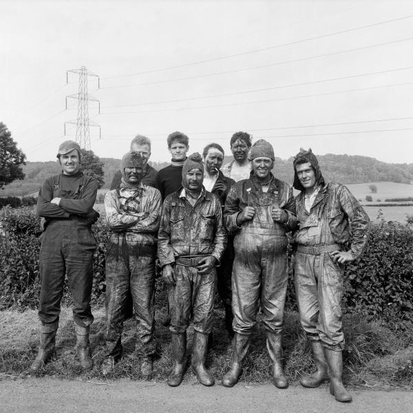 Pylon Painters, Great Washbourne, Gloucestershire. July 1974