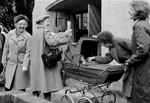 Sunday church, Hayes, Kent. January 1985