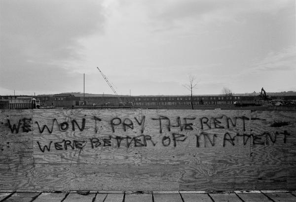 ‘We won't pay the rent we’re better off in a tent’, Bessemer Park, Co. Durham. February 1983