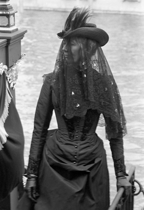 Vanessa Redgrave [Cosima] on the set of 'Wagner'. Venice 1982