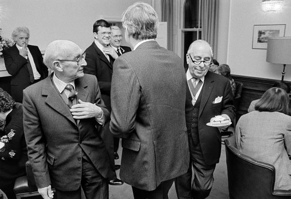 Reception for the new mayor, Civic Centre, Bromley. April 1985