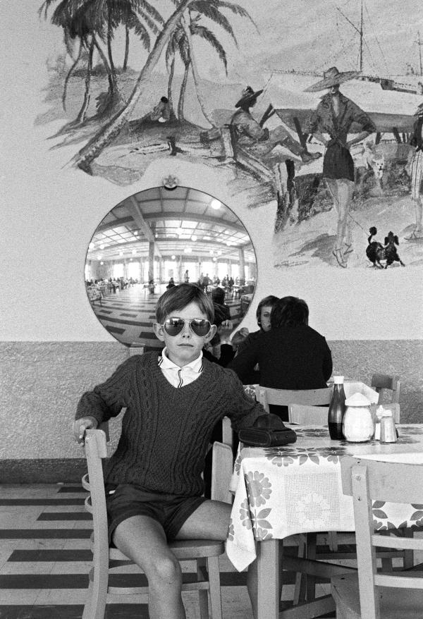 ‘Butlin’s Boy’, from exhibition with Martin Parr: ‘Butlin's by the Sea’, Impressions Gallery, York, November 1972